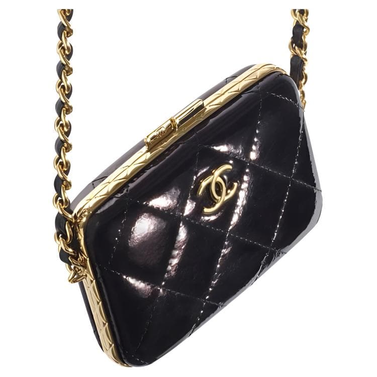 Сумка через плечо CHANEL Metal Chain Lambskin Shoulder Bag Small Black - изображение 2