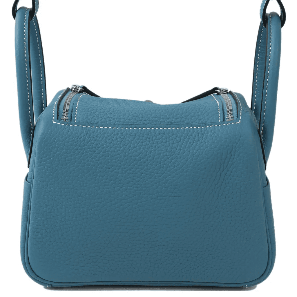 Сумка через плечо HERMES Lindy 19 Taurillon Clemence D2 NEW BLEU JEAN - изображение 4