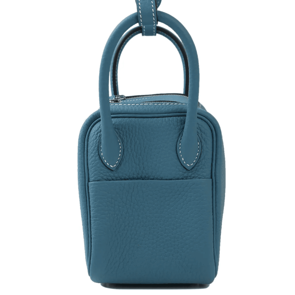 Сумка через плечо HERMES Lindy 19 Taurillon Clemence D2 NEW BLEU JEAN - изображение 3
