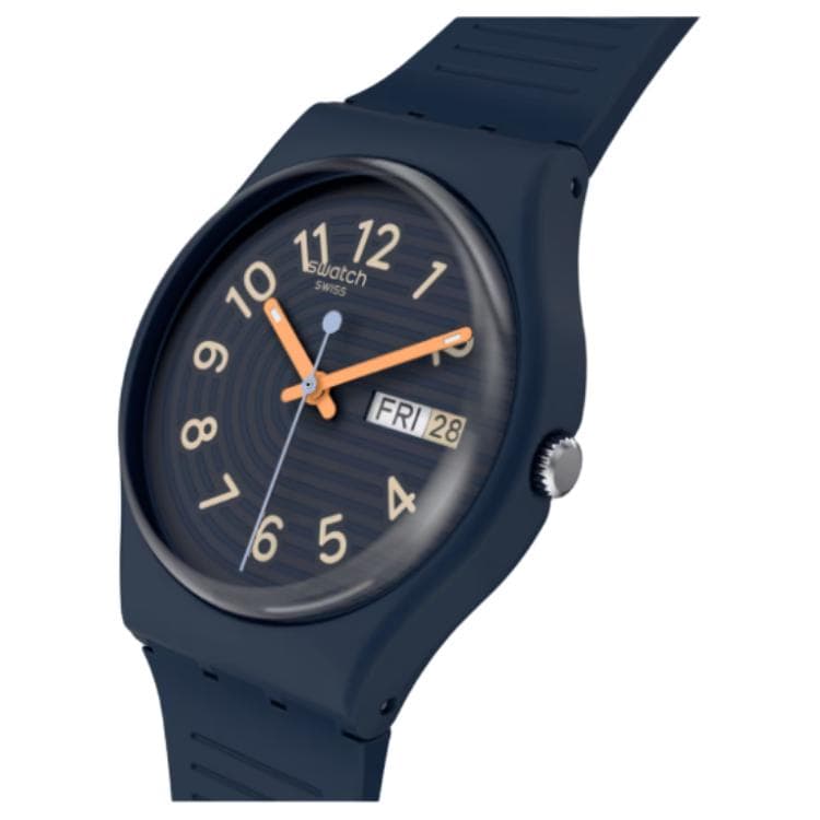 Часы Swatch Essentials Кварцевый механизм 30 м водонепроницаемость унисекс часы 34 мм синий циферблат - изображение 3