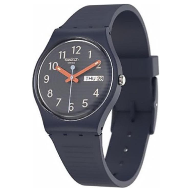 Часы Swatch Essentials Кварцевый механизм 30 м водонепроницаемость унисекс часы 34 мм синий циферблат - изображение 4