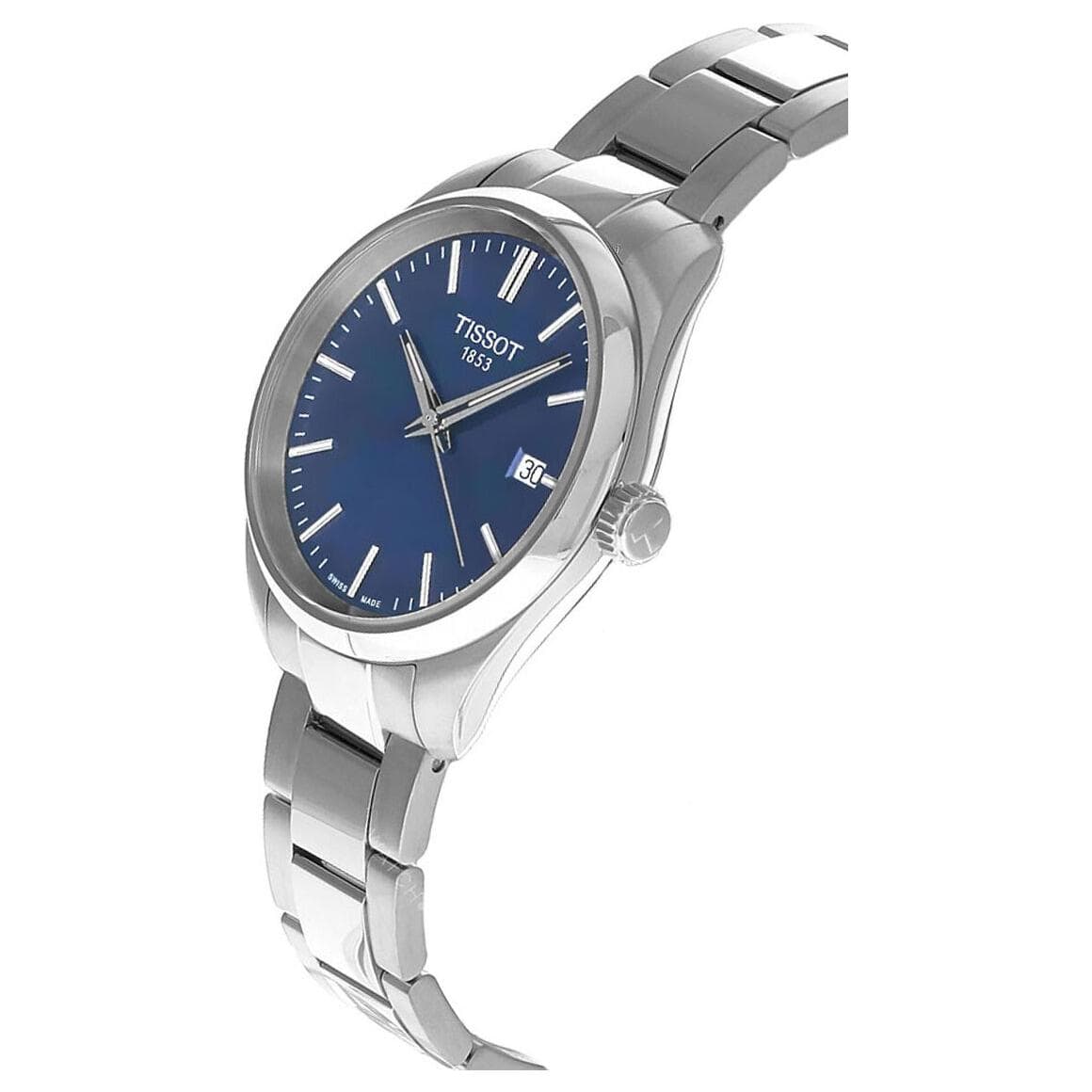 Часы Tissot PR100 Кварцевый механизм женские часы 34 мм синий циферблат корпус из нержавеющей стали - изображение 2