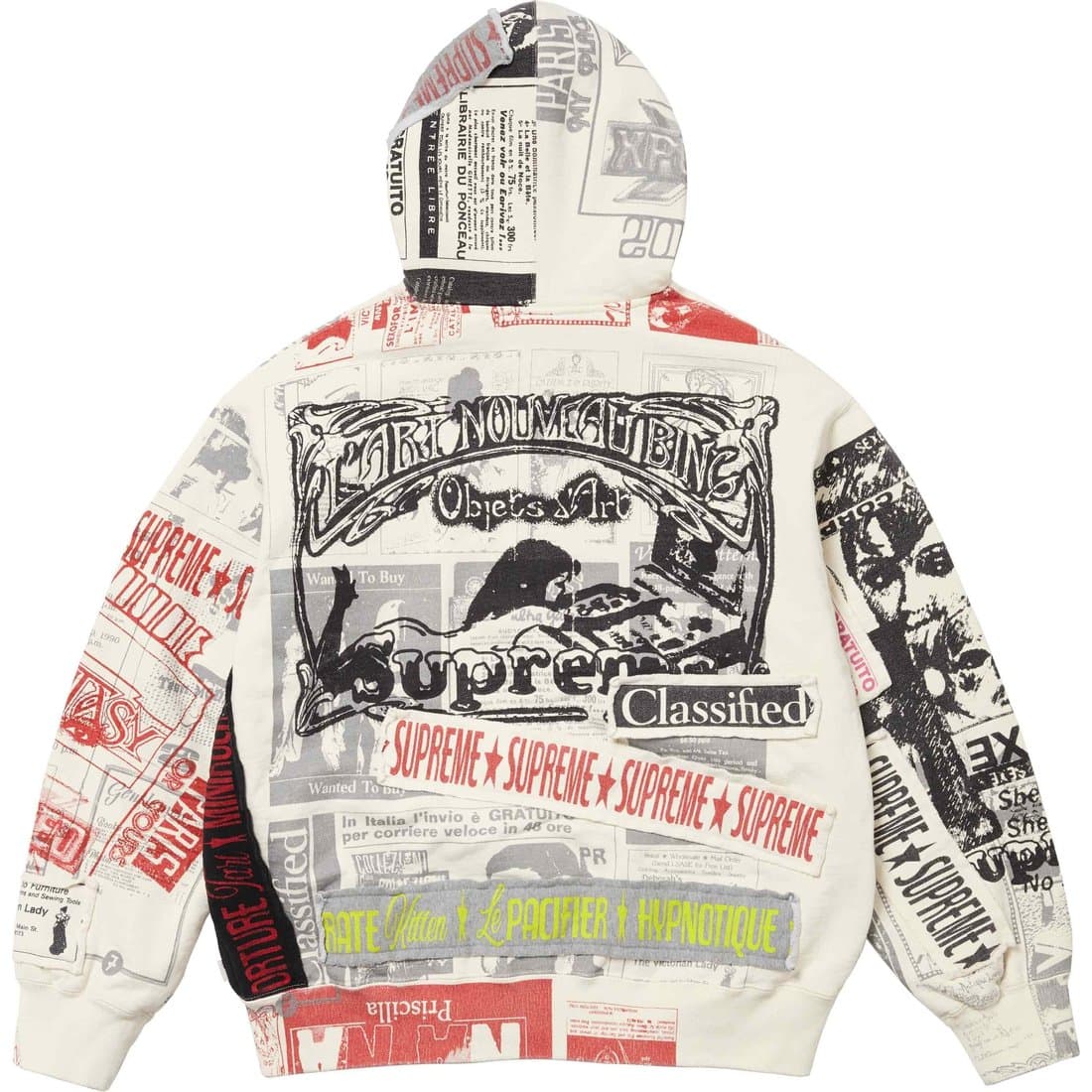 Кофта Supreme SS24 WEEK14 COLLAGE ZIP UP HOODED SWEATSHIRT - изображение 2