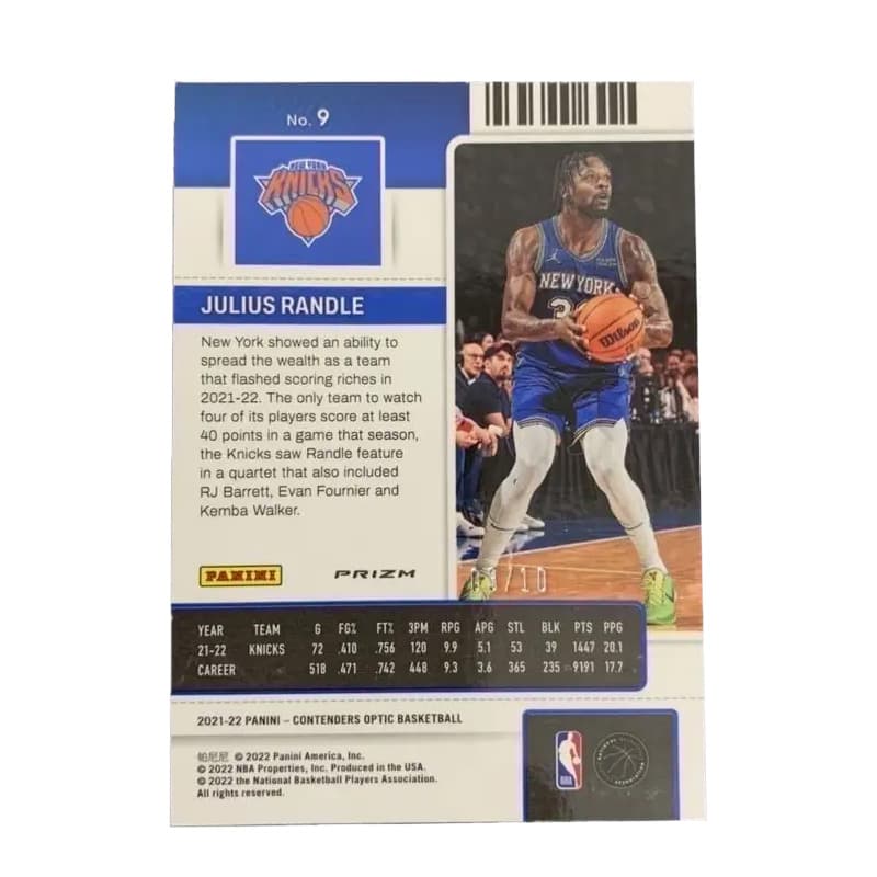 Коллекционные карточки PANINI 2021-22 optic 310 - изображение 2