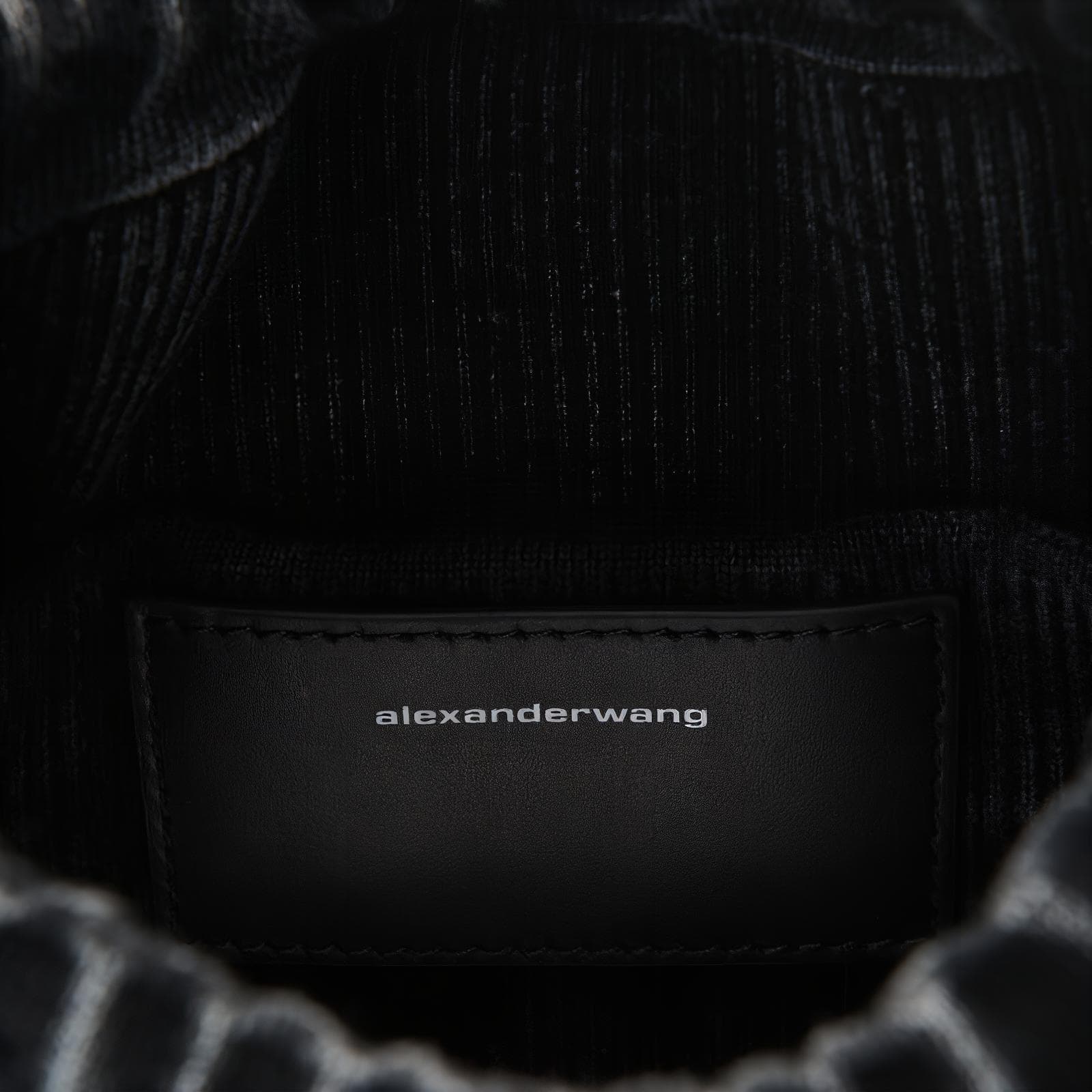 Сумка Alexander Wang Gradient Ribbed Logo Drawstring Tote Small Gray - изображение 5