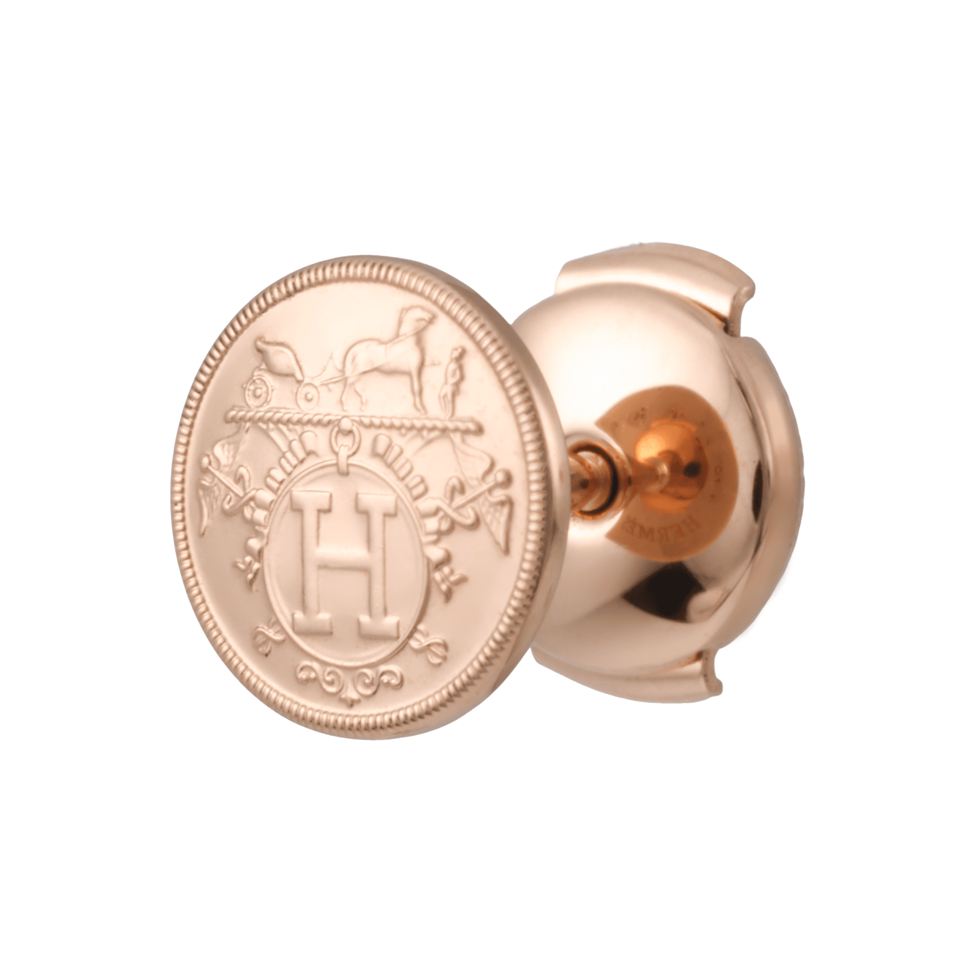 Серьги Hermes 18k Gold Earrings Rose Gold - изображение 4