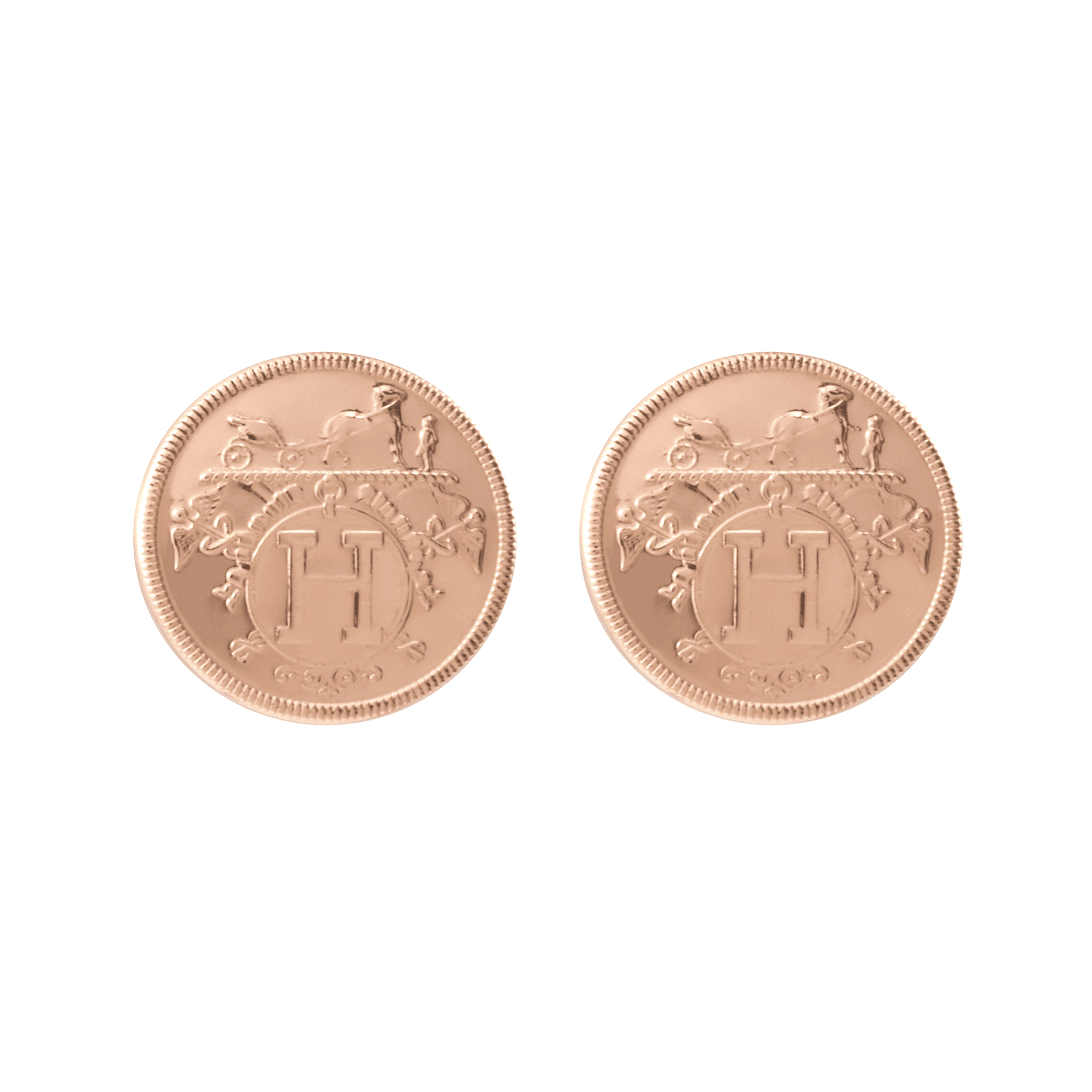 Серьги Hermes 18k Gold Earrings Rose Gold - изображение 1