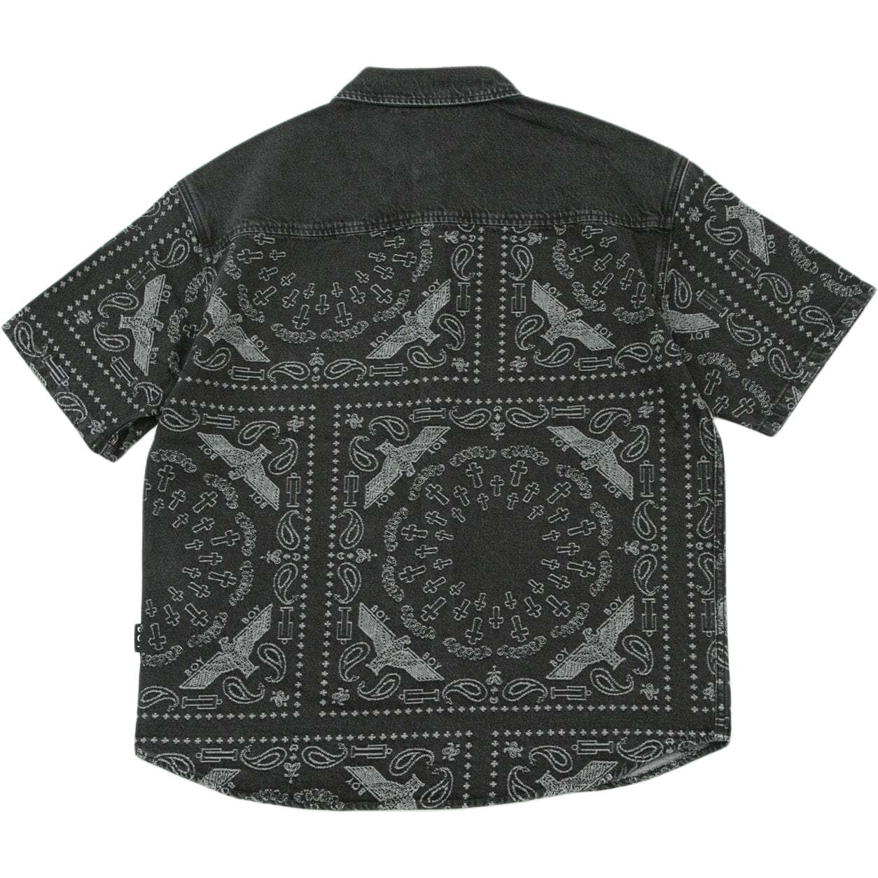 Рубашка Boy London Denim Short Sleeve Shirt Black - изображение 2