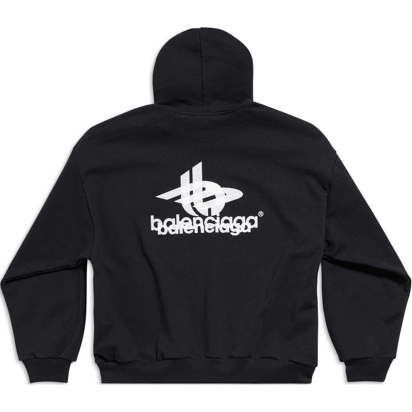 Худи Balenciaga Logo Hoodie Black - изображение 8