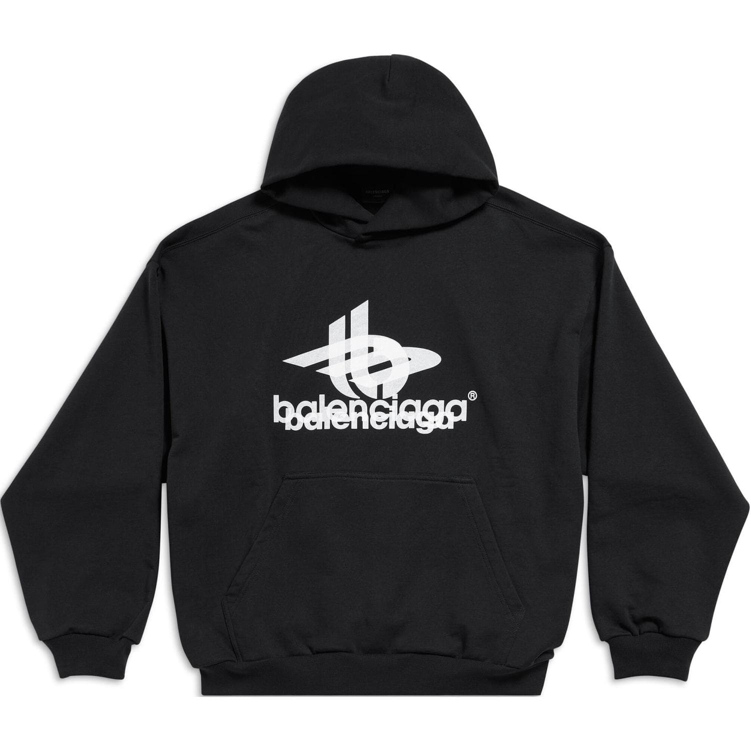 Худи Balenciaga Logo Hoodie Black - изображение 7