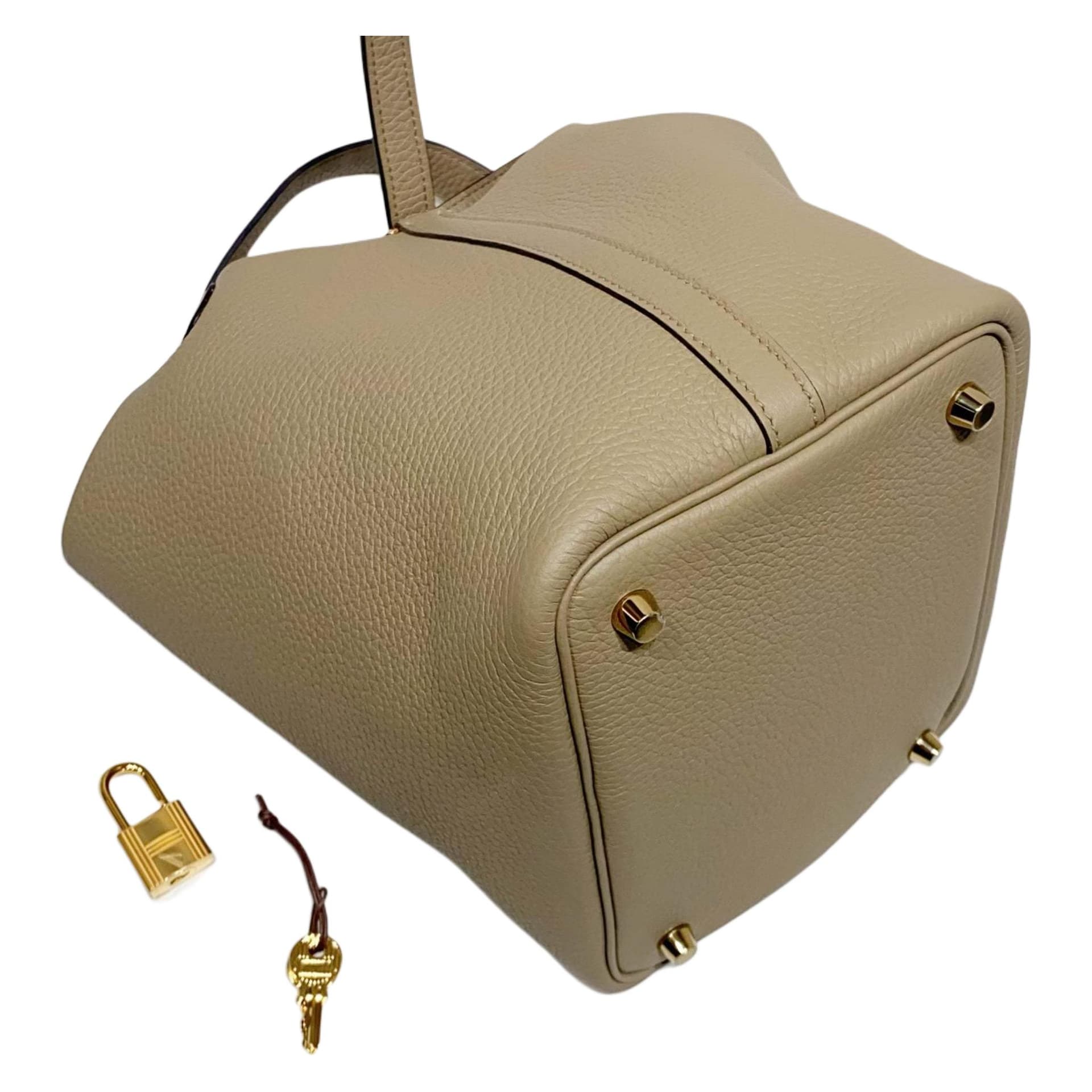Сумка HERMES Picotin Lock 18 Taurillon Clemence 8Q BEIGE MARFA - изображение 4
