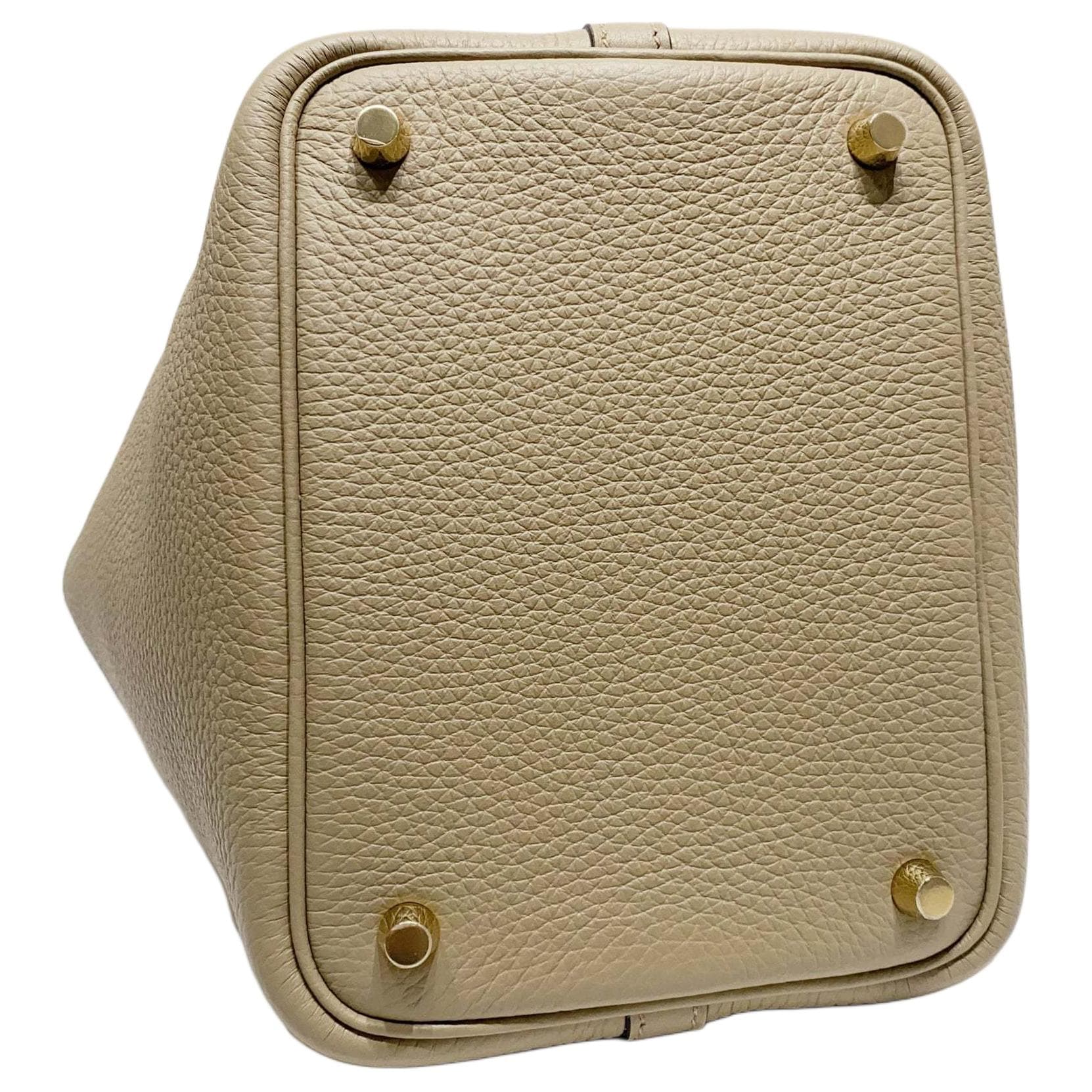 Сумка HERMES Picotin Lock 18 Taurillon Clemence 8Q BEIGE MARFA - изображение 6