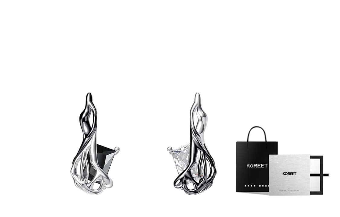 Серьги KOREET Venom Series Earrings Silver - изображение 1