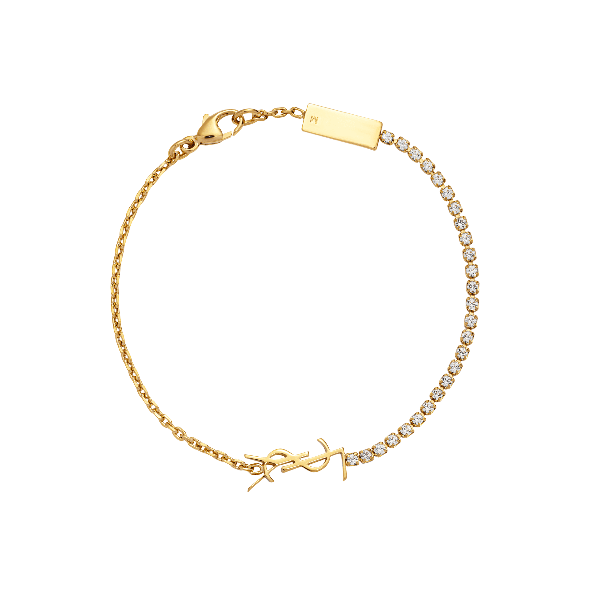 Браслет Saint Laurent Letter Logo Bracelet Gold - изображение 2