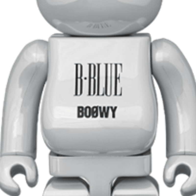 Фигурка BE@RBRICK BOOWY B·BLUE White Chrome - изображение 2