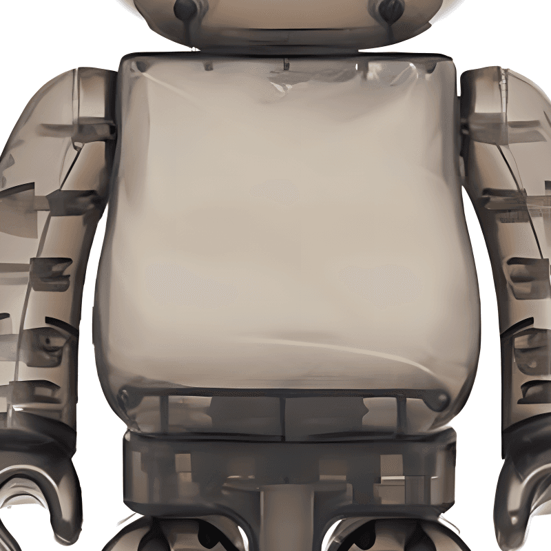 Фигурка BE@RBRICK x 3.Paradis Roarguns Transparent 100%400% - изображение 4