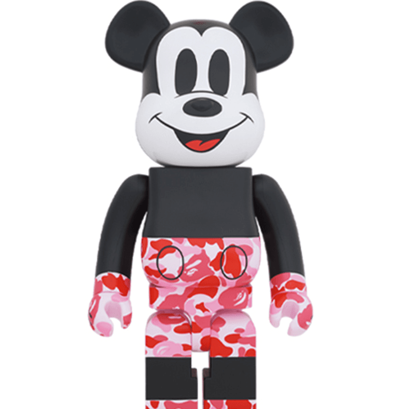 Фигурка BE@RBRICK BAPE Mickey Mouse Camo Pink - изображение 4