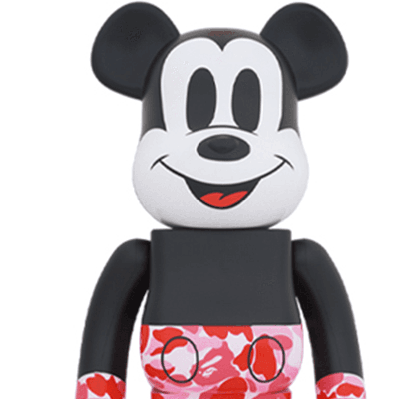 Фигурка BE@RBRICK BAPE Mickey Mouse Camo Pink - изображение 3