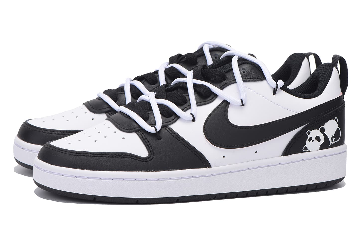 Кроссовки Nike Court Borough Low GS Black White - изображение 4