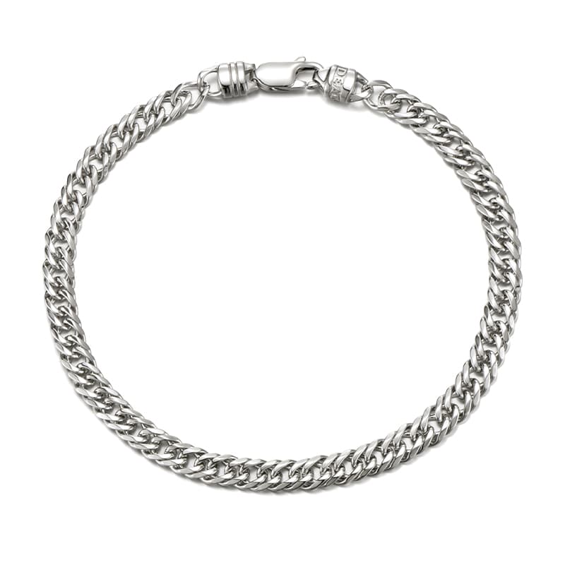 Браслет IDEAGEMER Classic Cuban Chain Bracelet 925 Silver - изображение 2