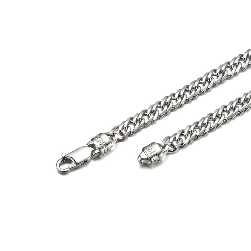 Браслет IDEAGEMER Classic Cuban Chain Bracelet 925 Silver - изображение 4