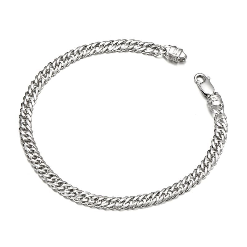 Браслет IDEAGEMER Classic Cuban Chain Bracelet 925 Silver - изображение 3