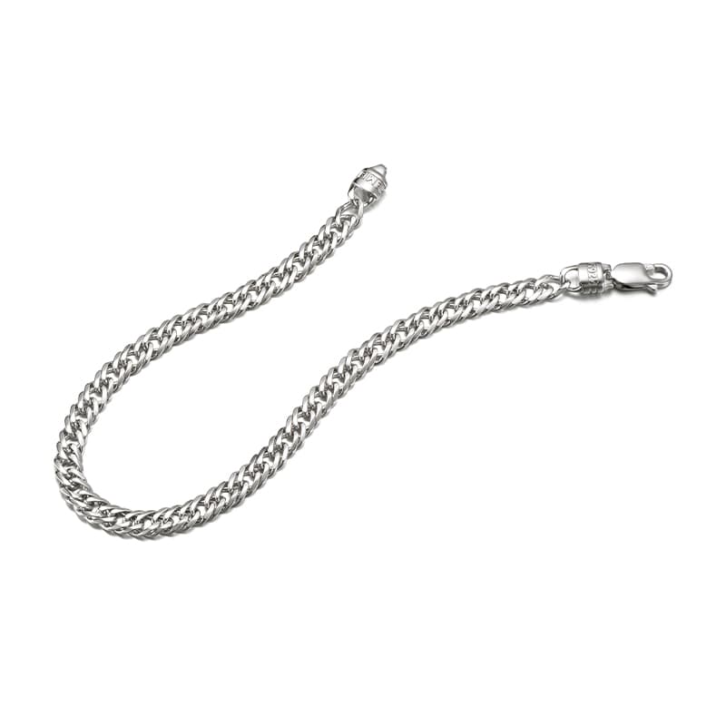 Браслет IDEAGEMER Classic Cuban Chain Bracelet 925 Silver - изображение 5