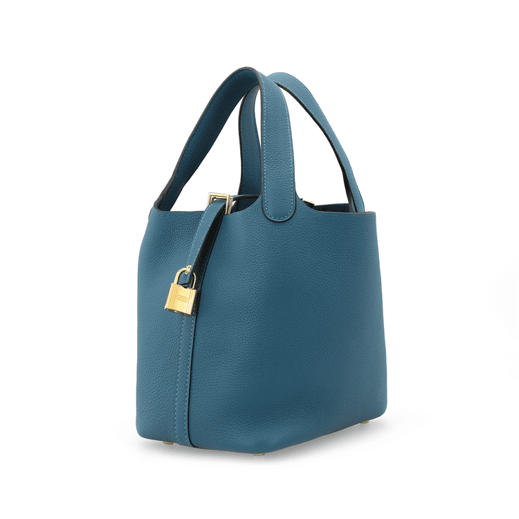 Сумка HERMES Picotin Lock 18 Clemence S4 Deep Blue - изображение 3