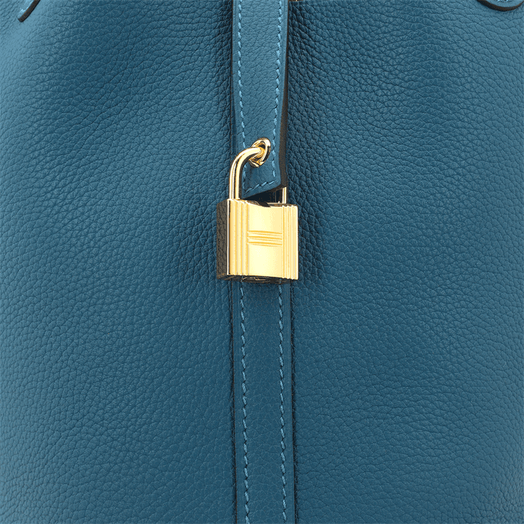 Сумка HERMES Picotin Lock 18 Clemence S4 Deep Blue - изображение 9
