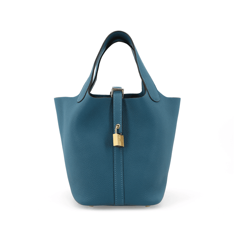 Сумка HERMES Picotin Lock 18 Clemence S4 Deep Blue - изображение 2