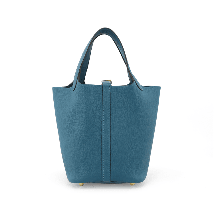 Сумка HERMES Picotin Lock 18 Clemence S4 Deep Blue - изображение 5