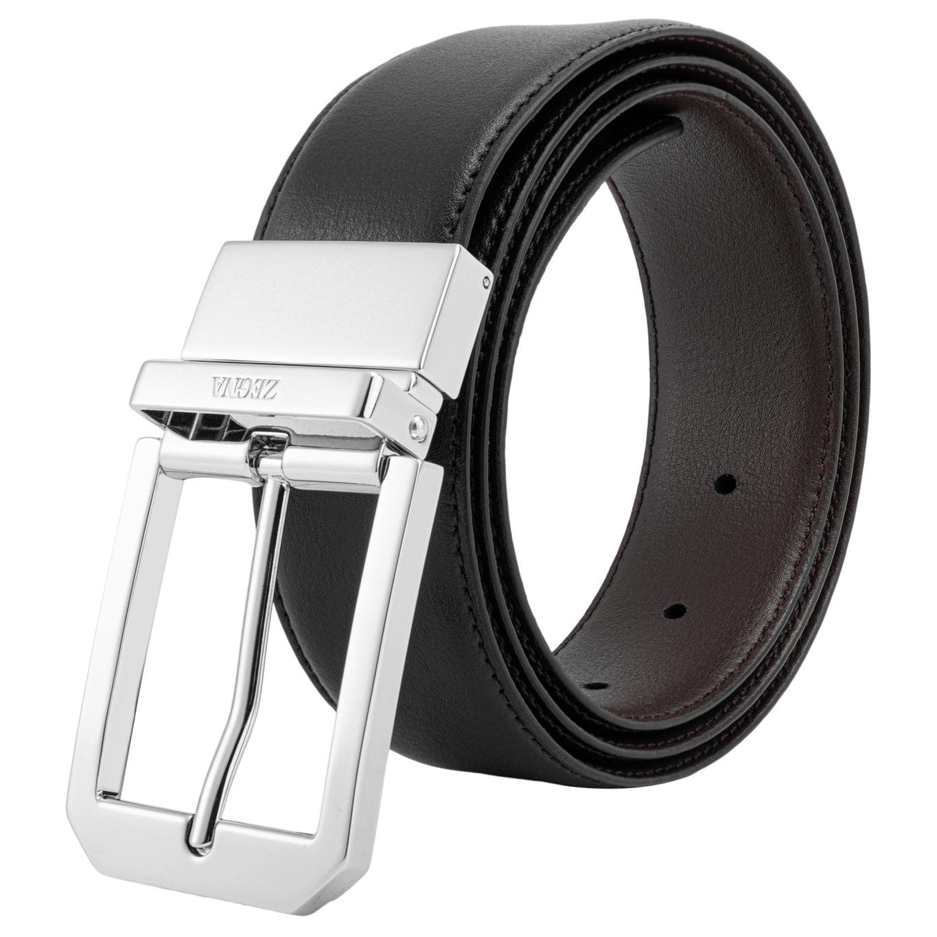 Ремень Zegna Leather Reversible Belt - изображение 3