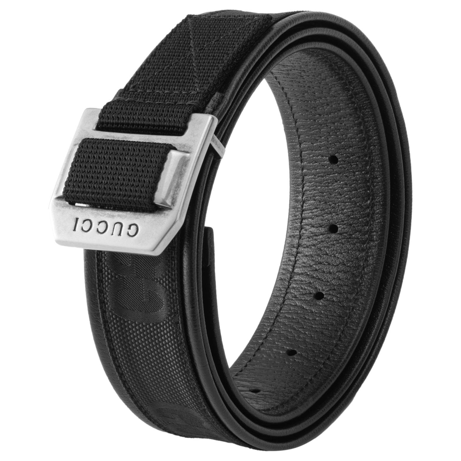 Ремень GUCCI GG Pattern Leather Belt Black 4cm - изображение 5