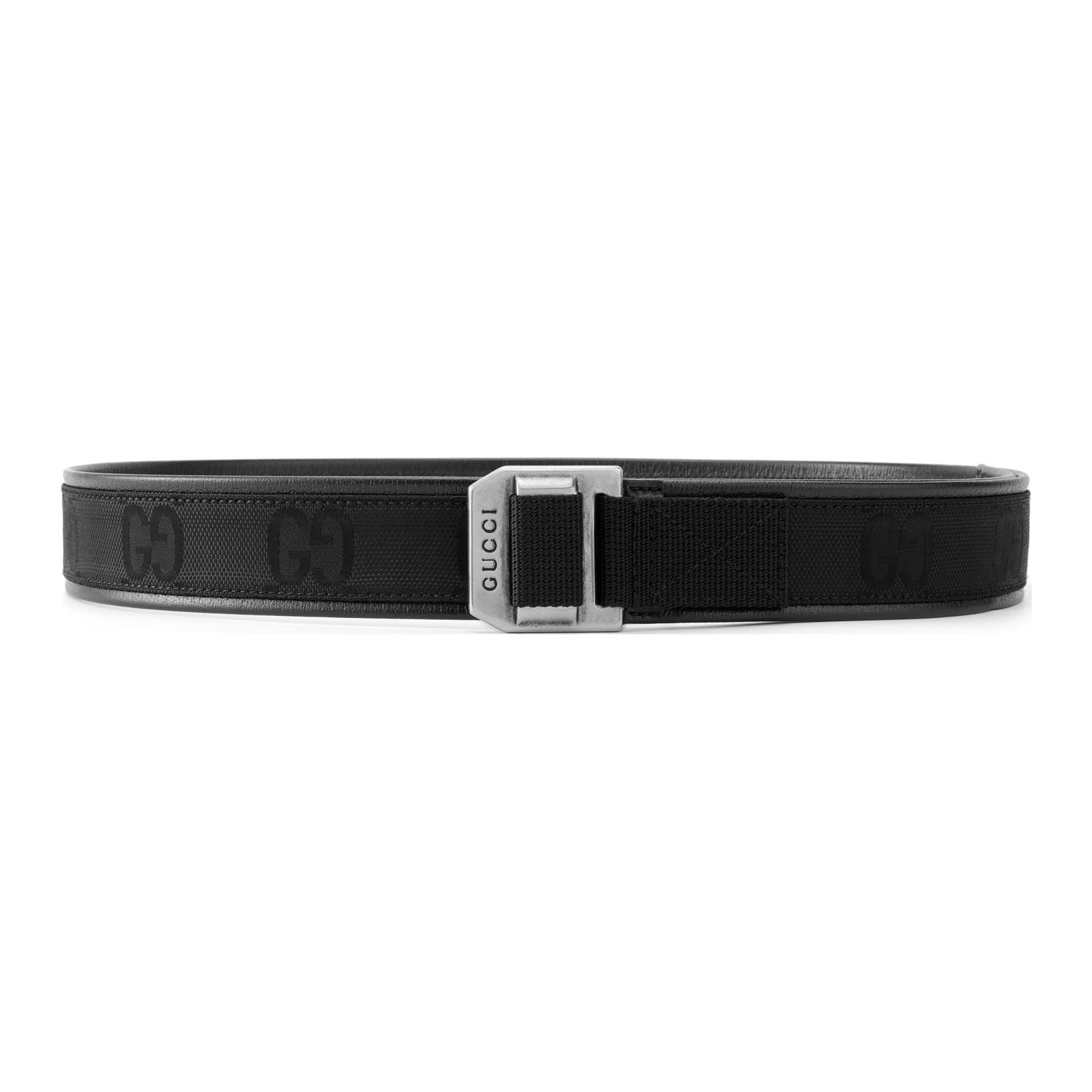 Ремень GUCCI GG Pattern Leather Belt Black 4cm - изображение 4