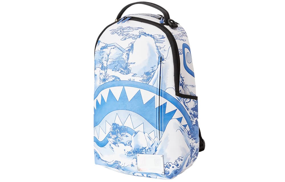 Рюкзак SPRAYGROUND x MET Museum Shark Logo Blue White Backpack - изображение 2