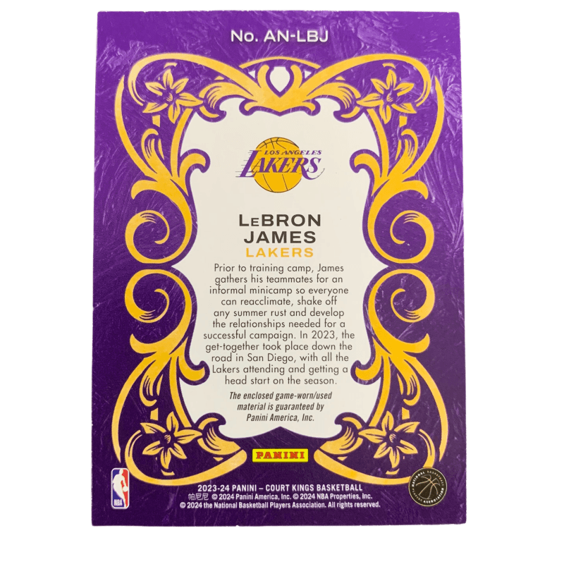 Коллекционные карточки PANINI 2023-24LeBron James - изображение 2