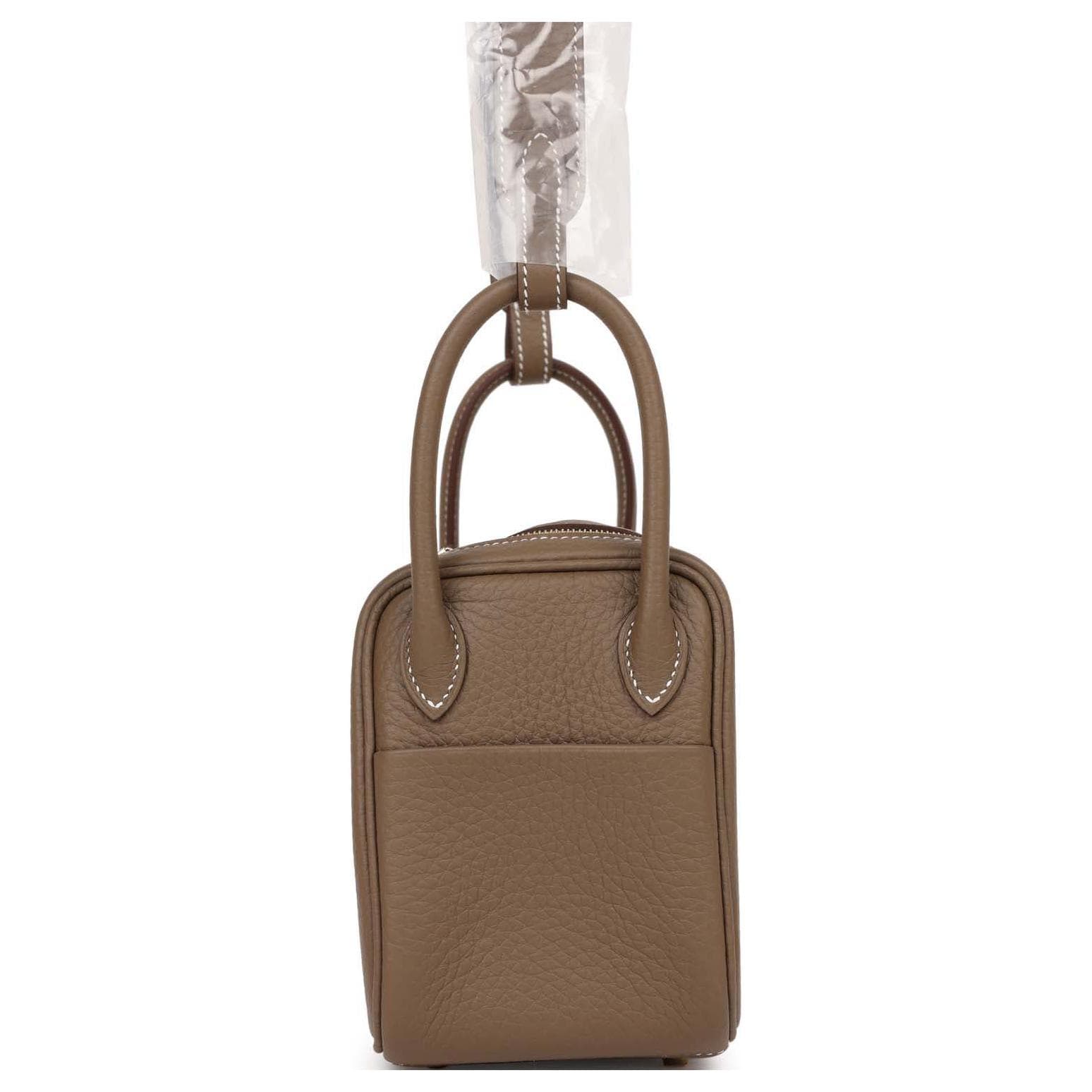Сумка через плечо HERMES Lindy II mini Clemence 18 Etoupe - изображение 5