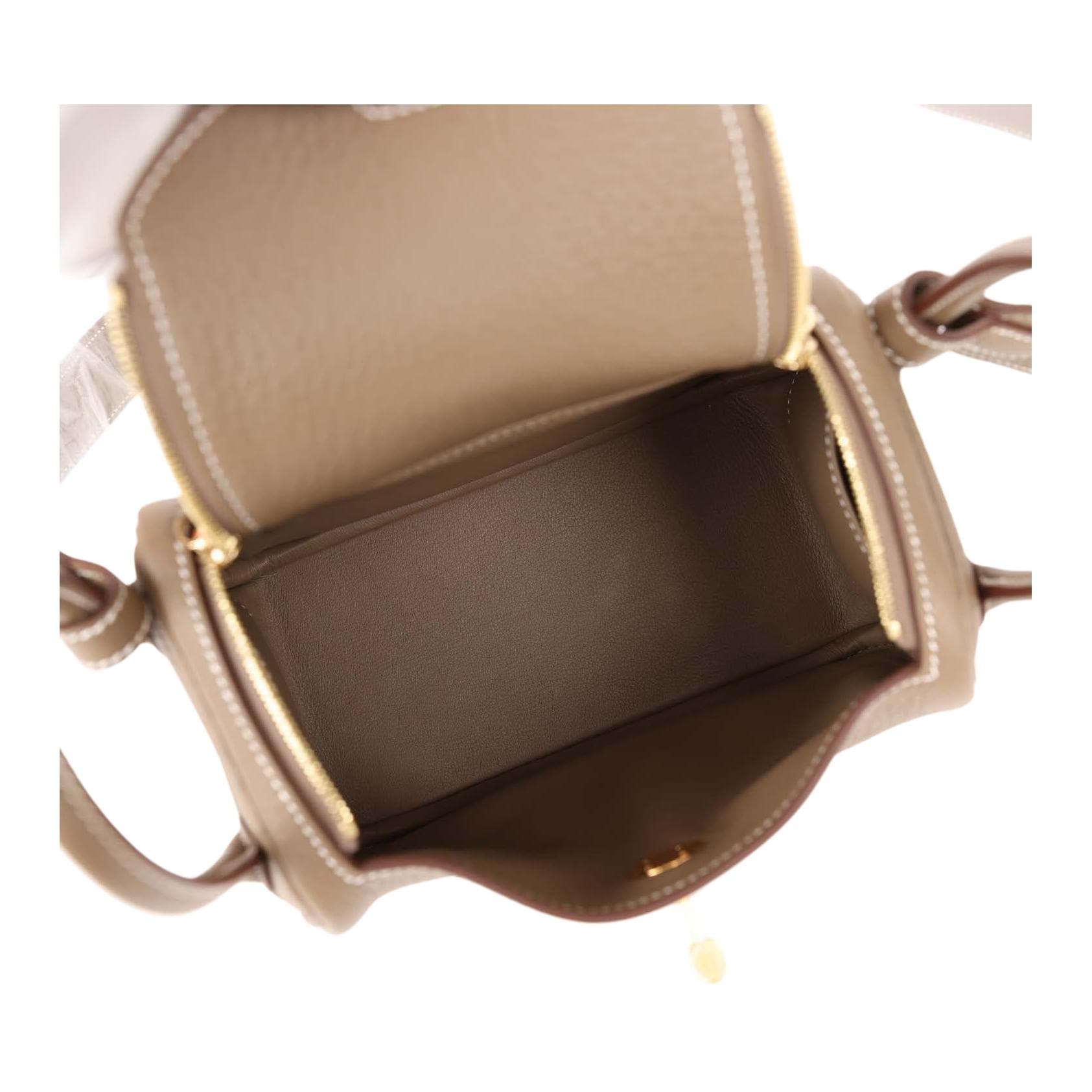 Сумка через плечо HERMES Lindy II mini Clemence 18 Etoupe - изображение 6
