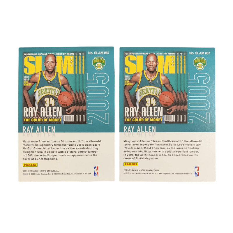Коллекционные карточки PANINI 2021-22Hoops Ray Allen salm 2 - изображение 2