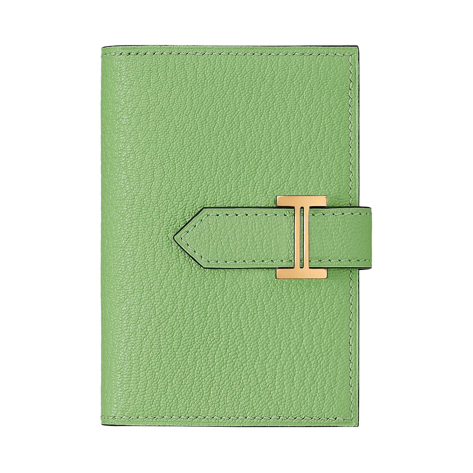 Кошелек HERMES Bearn Mini Chevre Mysore 3IVert Criquet - изображение 1