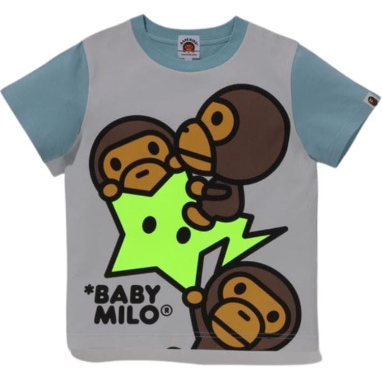 Футболка A BATHING APE Baby Milo Sta Glow In The Dark Panel Print Tee T - изображение 2