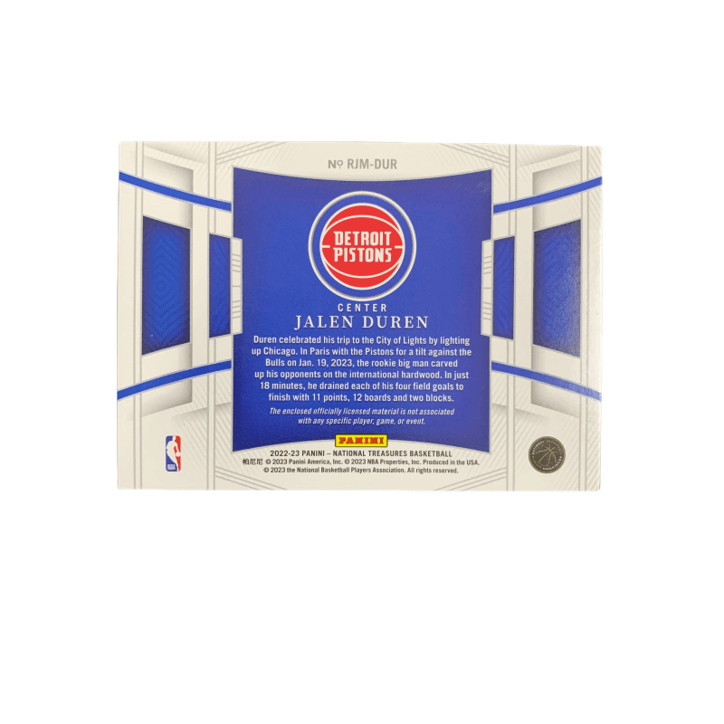 Коллекционные карточки PANINI 2022-23 RC patch - изображение 2