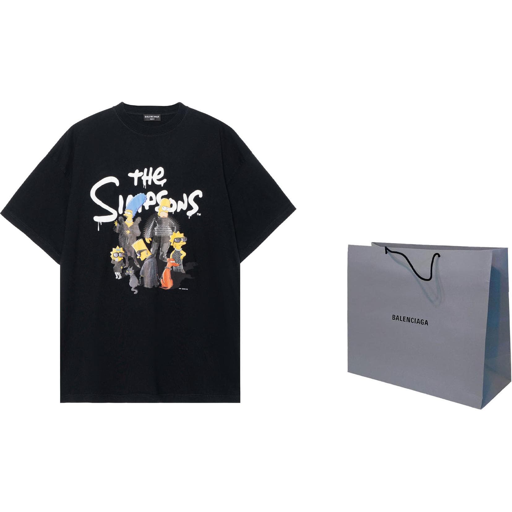 Футболка Balenciaga x The Simpsons T-Shirt Black — фото 3