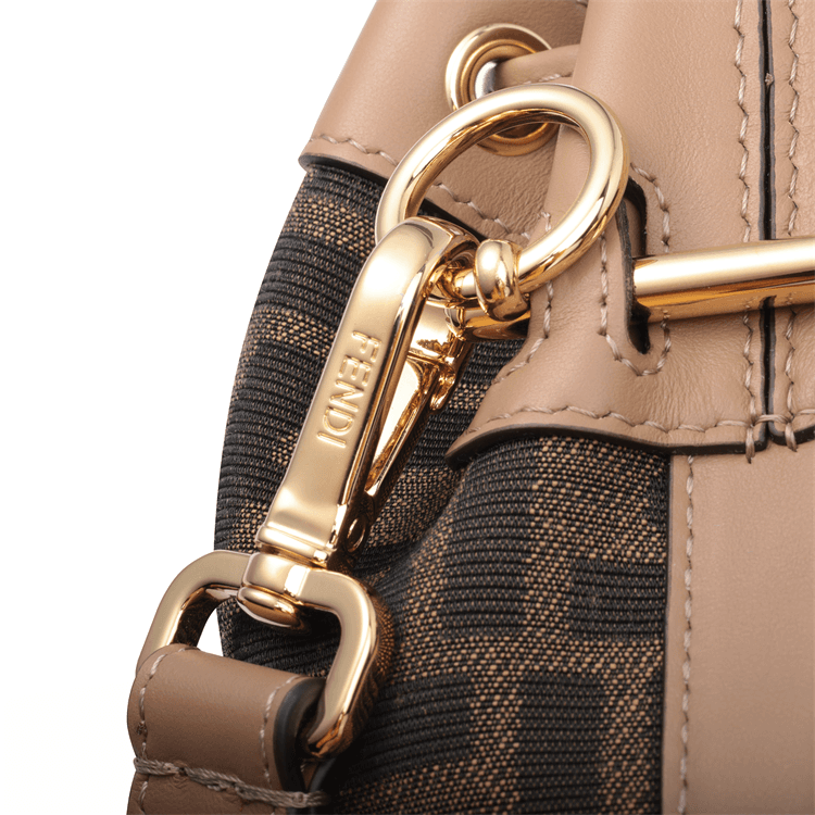 Мини-сумка Fendi Mon Tresor Small Bucket Bag Brown - изображение 8