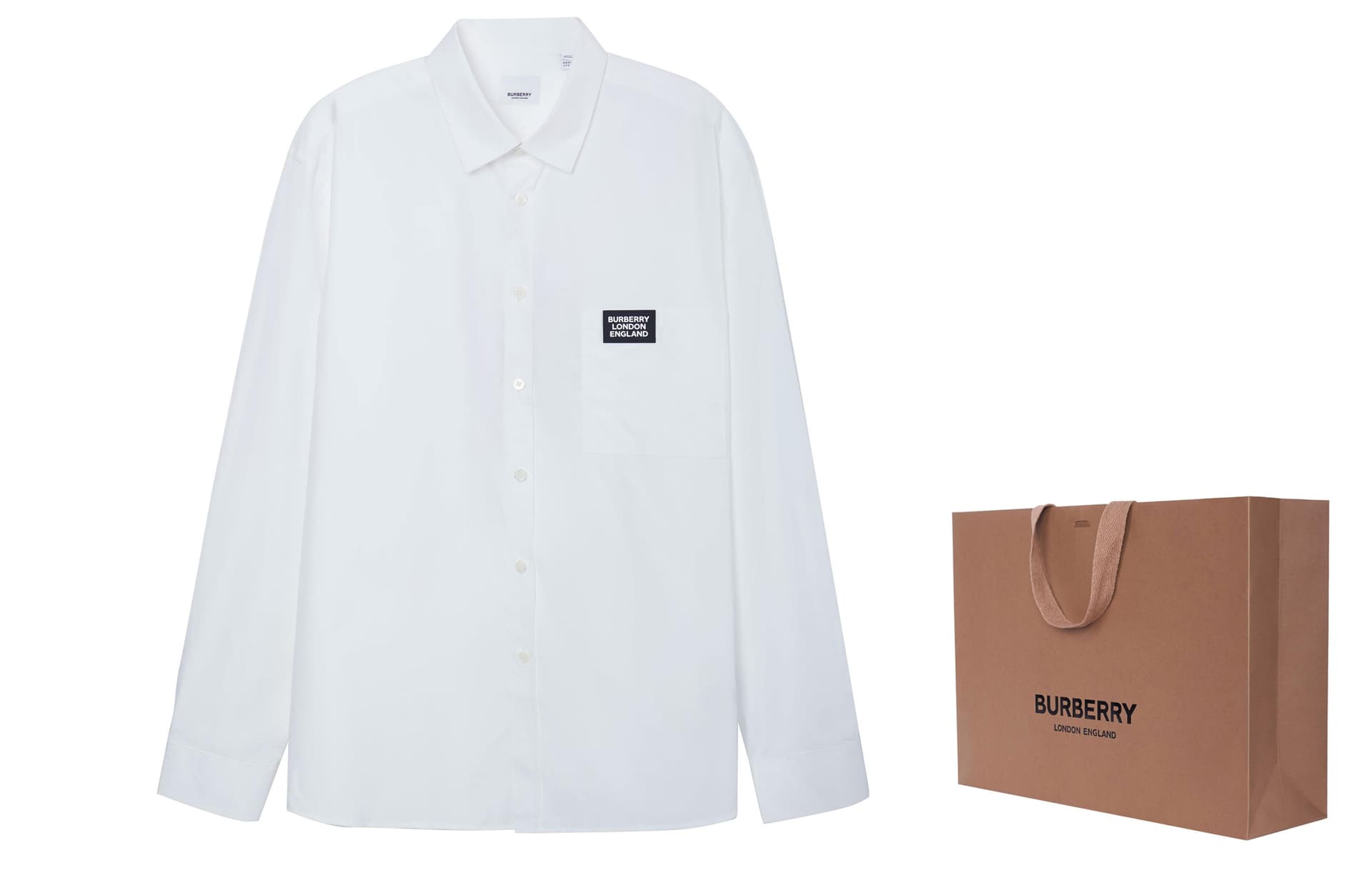 Кофта Burberry Logo Long Sleeve Shirt White - изображение 3