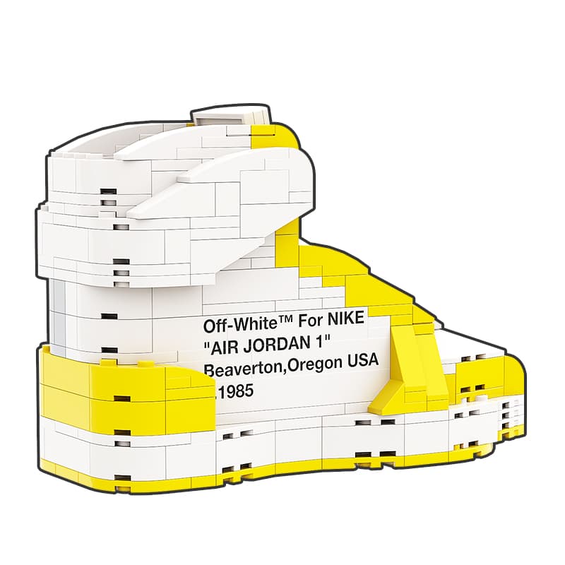 AJ1 OW CANARY YELLOW 15.2*6.5*11.2cm - изображение 8
