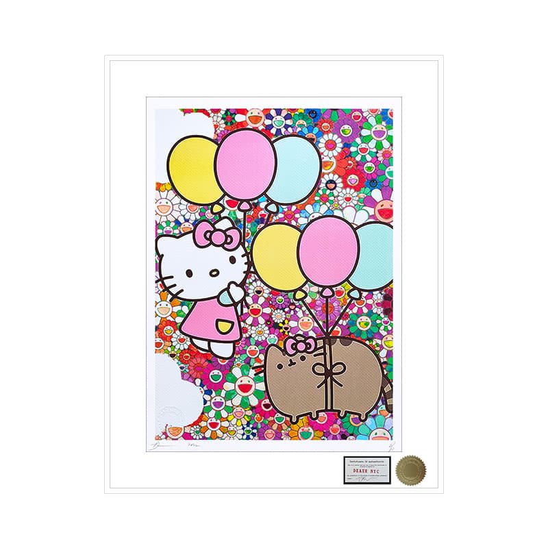 Постер Death NYC hellokitty pink flowers 44.5*57.5cm - изображение 4