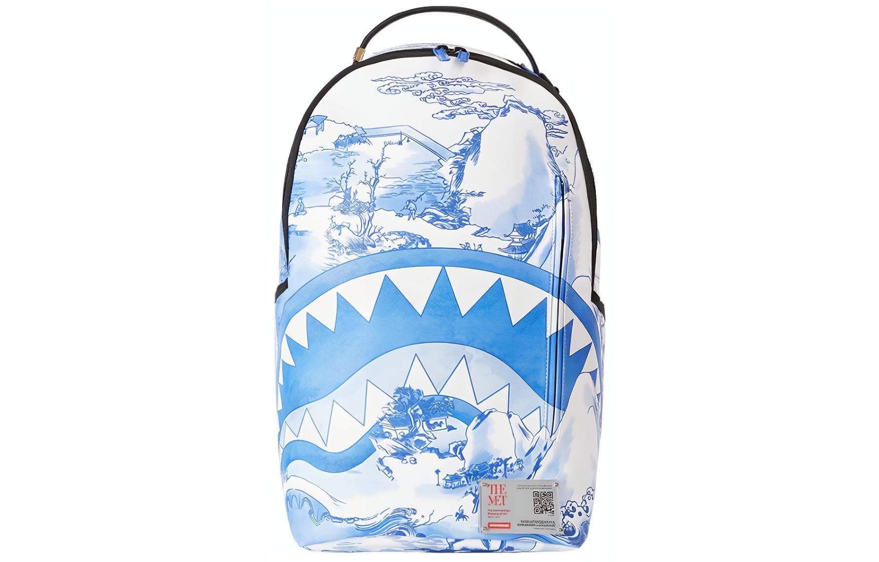 Рюкзак SPRAYGROUND x MET Museum Shark Logo Blue White Backpack - изображение 1