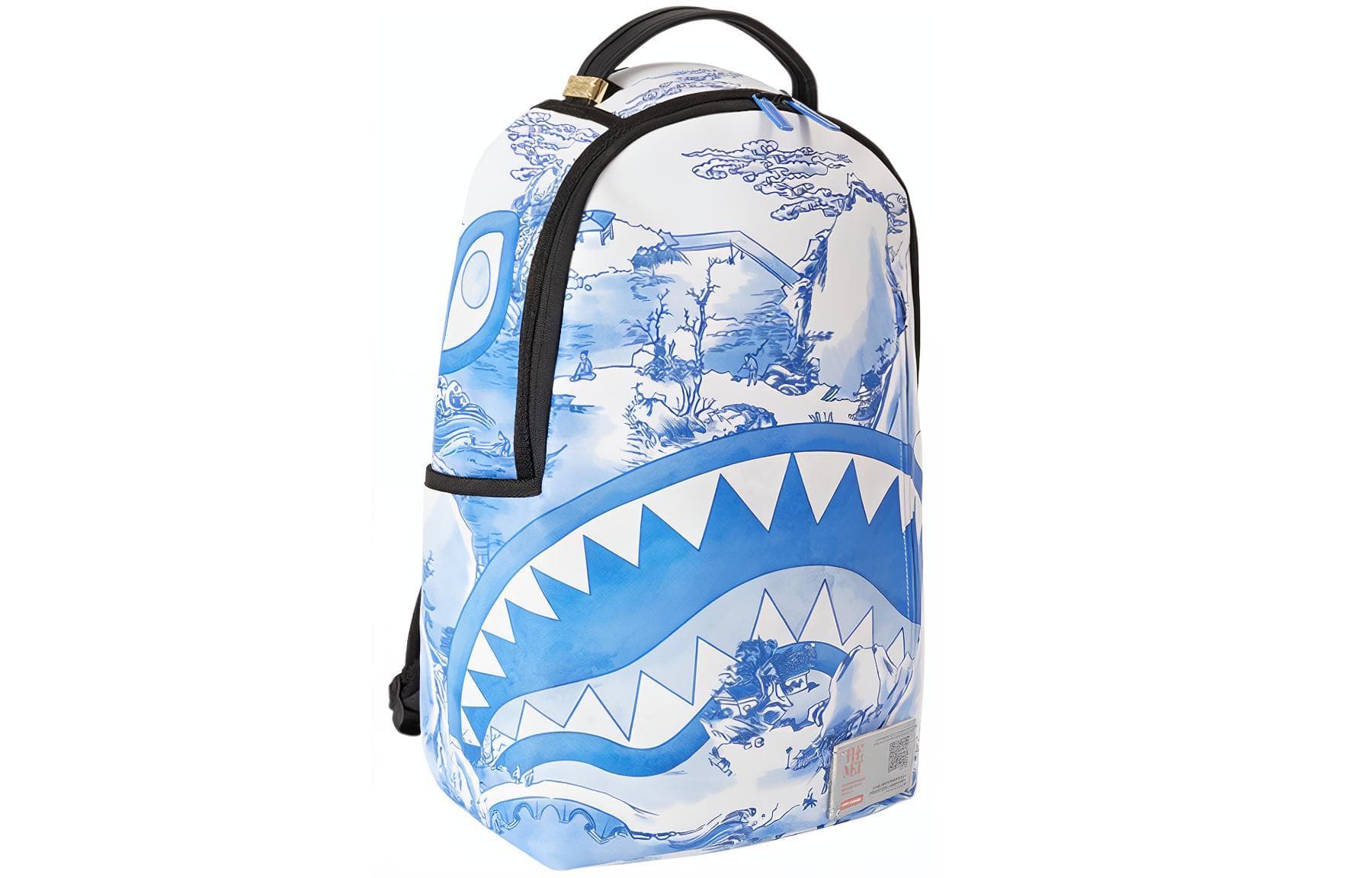 Рюкзак SPRAYGROUND x MET Museum Shark Logo Blue White Backpack - изображение 3
