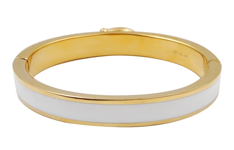 Браслет COACH C Hinged Bangle White/Gold - изображение 3